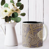 White Rose Vines William Morris Zwei-Tone-Kaffee M Zweifarbige Tasse