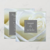 White Rose Wedding Einladung (Vorne/Hinten)