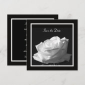 White Rose Wedding Save the Date Invite (Vorne/Hinten)