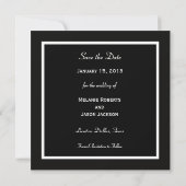 White Rose Wedding Save the Date Invite (Rückseite)