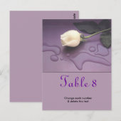 White Rose Wedding Tischnummer Postcard (Vorne/Hinten)