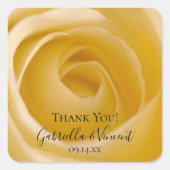 White Rose Wedding Vielen Dank für Ihr Interesse T Quadratischer Aufkleber (Vorderseite)