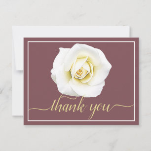 White Rose Wild Ginger Hintergrund Vielen Dank Postkarte