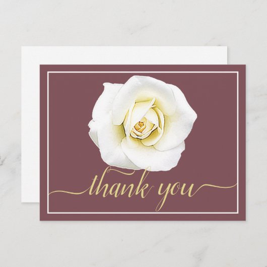 White Rose Wild Ginger Hintergrund Vielen Dank Postkarte (Vorne/Hinten)