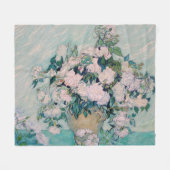 White Roses-1890-Vincent van Gogh Fleecedecke (Vorderseite (Horizontal))