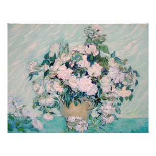 White Roses-1890-Vincent van Gogh Fotodruck