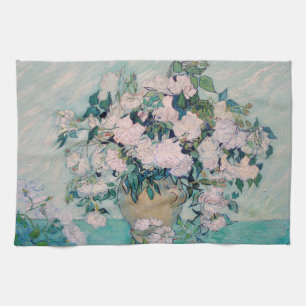 White Roses-1890-Vincent van Gogh Geschirrtuch