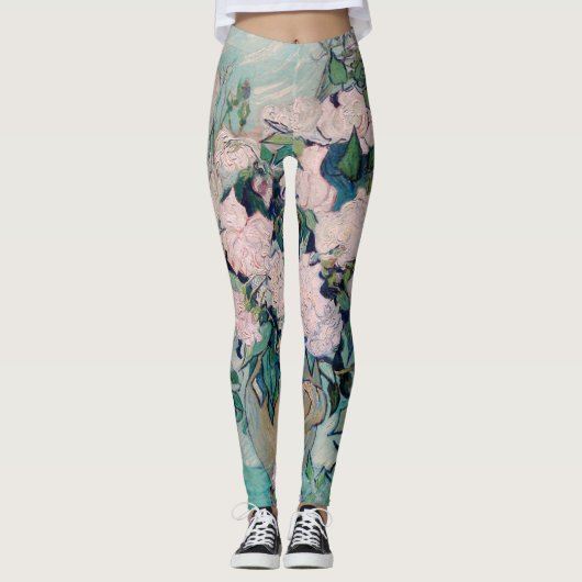 White Roses-1890-Vincent van Gogh Leggings (Vorderseite)