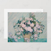 White Roses-1890-Vincent van Gogh Postkarte (Vorne/Hinten)