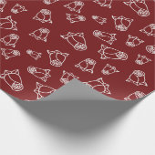 White Roses 40th Anniversary Ruby Red Nahtlos Geschenkpapier (Ecke)