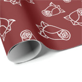 White Roses 40th Anniversary Ruby Red Nahtlos Geschenkpapier (Rolleneckpunkt)
