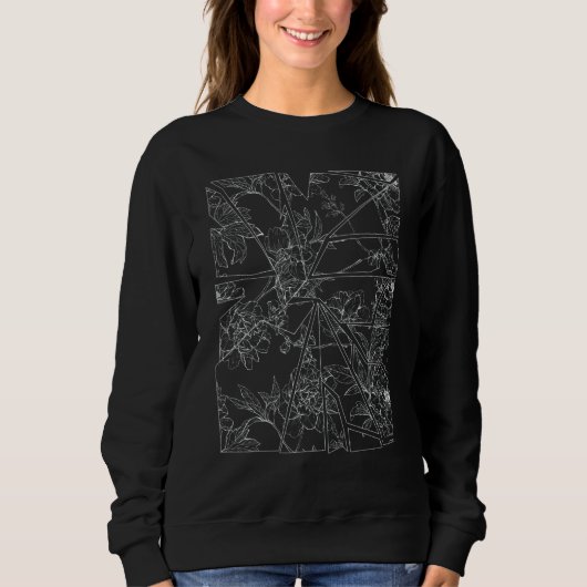White Roses Aesthetic Clothing Soft Grunge Clothes Sweatshirt (Vorderseite)