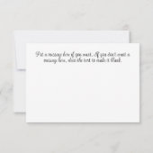 White Roses and Peonies Wedding Dankeschön Card Einladung (Rückseite)