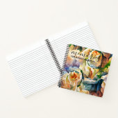 White Roses Aquarela Notizblock (Innenseite)