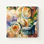 White Roses Aquarela Notizblock (Rückseite)