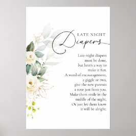 White Roses Baby Showposter Poster