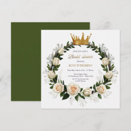 White Roses & Baby's Atem Brautparty Einladung