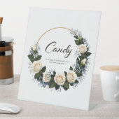 White Roses & Baby's Atem Candy Sockelschild (In Situ)