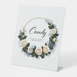 White Roses & Baby's Atem Candy Sockelschild