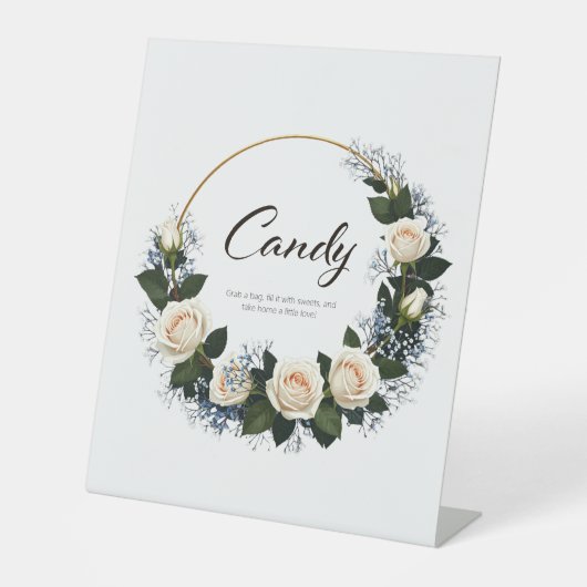 White Roses & Baby's Atem Candy Sockelschild (Vorderseite)