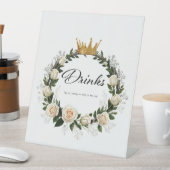 White Roses & Baby's Atem Drinks Sockelschild (In Situ)