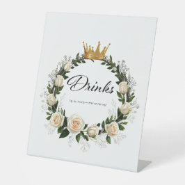 White Roses & Baby's Atem Drinks Sockelschild