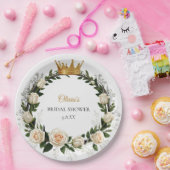 White Roses & Baby's Atem-Lieblinge Pappteller (Party)