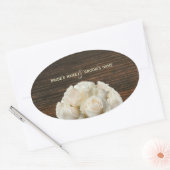 White Roses & Barnwood Wedding Sticker (Umschlag)