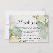 White Roses Beerdigung Food Danke Karte (Vorderseite)