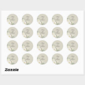 White Roses  Beige Personalized Wedding Stickers (Blatt)