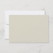 White Roses Beige RSVP card Karte (Rückseite)