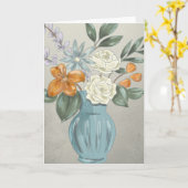 White Roses Blank Karte (Gelbe Blume)