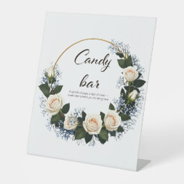 White Roses & Blue Baby's Atem Candy Bar Sockelschild