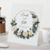 White Roses & Blue Baby's Atem Cards & Geschenke Sockelschild (In Situ)