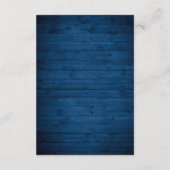 White Roses Blue Wood Lantern Wedding Table Card Einladung (Rückseite)