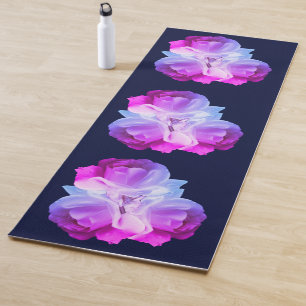 White Roses Blume Art Bouquet Yogamatte