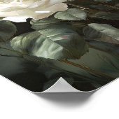 White Roses Blume Art Print Poster (Ecke)