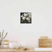 White Roses Blume Art Print Poster (Küche)