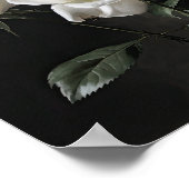 White Roses Blume Art Print Poster (Ecke)