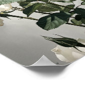 White Roses Blume Art Print Poster (Ecke)