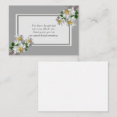 White Roses Blume nach der Beerdigung Danke Karten (Vorne/Hinten)