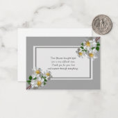 White Roses Blume nach der Beerdigung Danke Karten (Vorderseite/Rückseite Beispiel)