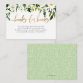 White Roses Book Request Baby Dusche. Begleitkarte (Vorne/Hinten)