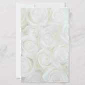 White Roses Bouquet Border 3 Stationery Lined Briefpapier (Rückseite)
