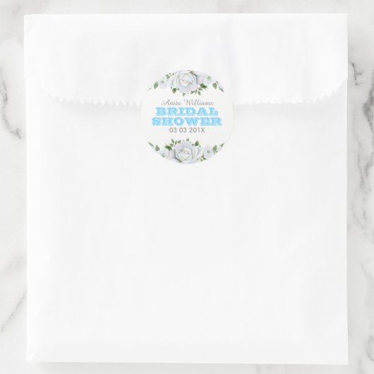 White Roses Bouquet Brautparty Sticker (Tasche)