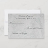 White Roses Bouquet Wedding RSVP Karte (Rückseite)
