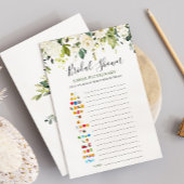 White Roses Brautparty Game Card Einladung