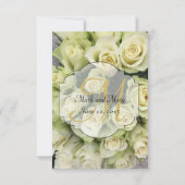 White Roses Champagne Blush Wedding Suite RSVP Karte (Rückseite)