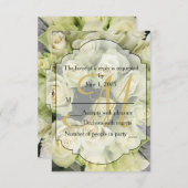 White Roses Champagne Blush Wedding Suite RSVP Karte (Vorne/Hinten)