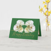 White Roses Chic Elegante Floral Bouquet Geburtsta Karte (Gelbe Blume)